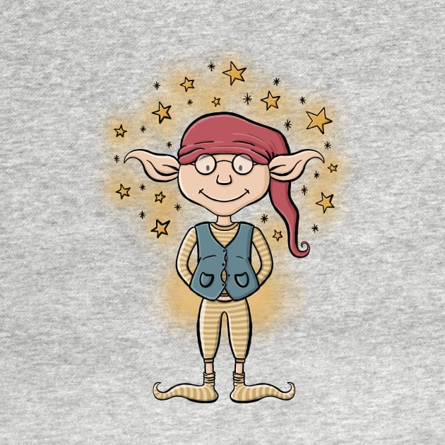 Magical Podgy Elf Digital Illustration by AlmightyClaire